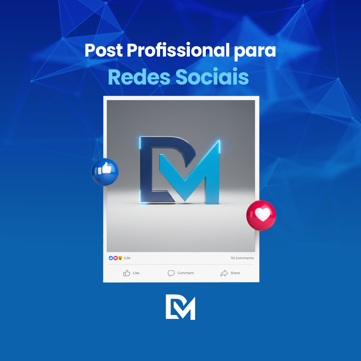 Post Profissional para Redes Sociais com design da DM Agência