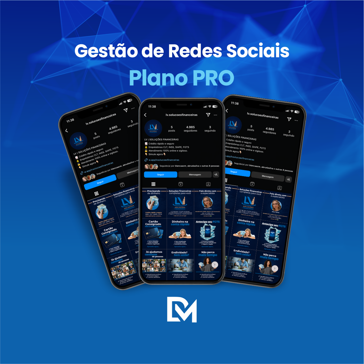 Gestão de Redes Sociais PRO da DM Agência