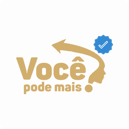 Logotipo do projeto Você Pode Mais, marca de conteúdo motivacional desenvolvida pela DM Agência